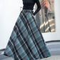 Plaid Wool Skirt, Wool Maxi Skirt Women 4680