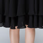 black chiffon short summer skirt 1564