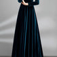 Maxi velvet dress for women, elegant party dress 4478