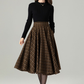 Midi Wool Plaid Swing Winter Skirt 4498