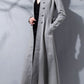 Fit and flare winter long gray wool coat 4713