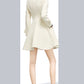 Fit and flare winter short wool coat women 4428