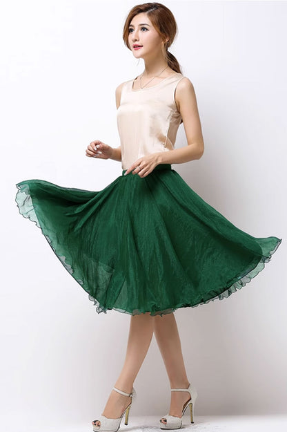 Summer swing short chiffon skirt 4468