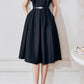 Knee length elegant summer dresses with ruffle sleeves 4859