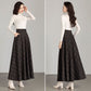 Long winter wool skirt women with pockets 4672-4