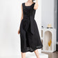 Black Sleeveless Linen Dress 4241