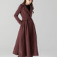 Vintage inspired long wool coat 5506