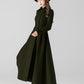 Vintage inspired long wool coat 5505