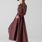 Vintage inspired long wool coat 5506