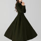 Vintage inspired long wool coat 5505
