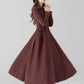 Vintage inspired long wool coat 5506