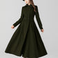 Vintage inspired long wool coat 5505