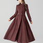 Vintage inspired long wool coat 5506