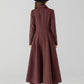 Vintage inspired long wool coat 5506