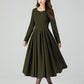 Fit and Flare Winter Wool Midi Dress 5501