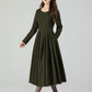 Fit and Flare Winter Wool Midi Dress 5501