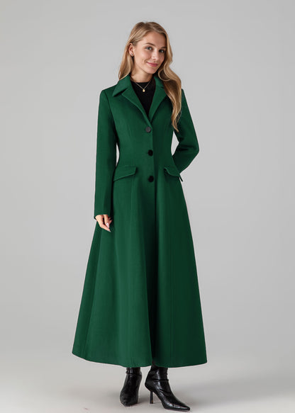 Long Winter Wool Trench Coat 5435