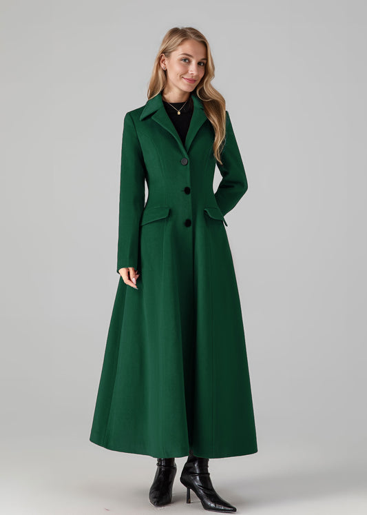 Long Winter Wool Trench Coat 5435
