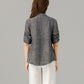 Long sleeves button down linen shirt top 4915