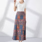 Vintage inspired midi linen wrap skirt 4221