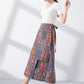 Vintage inspired midi linen wrap skirt 4221