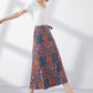 Vintage inspired midi linen wrap skirt 4221