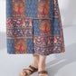 Vintage inspired midi linen wrap skirt 4221