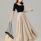 Asymmetrical maxi summer linen skirt women 4931