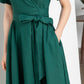 Green Wrap Linen dress 4248