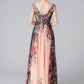 floral printed prom chiffon dress women 1543