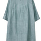 summer loose fitting linen tunic dress 4308