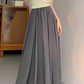 Maxi a line skirt with irregular hemline women 4365