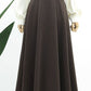 Long winter wool skirt with wide waist band 4765