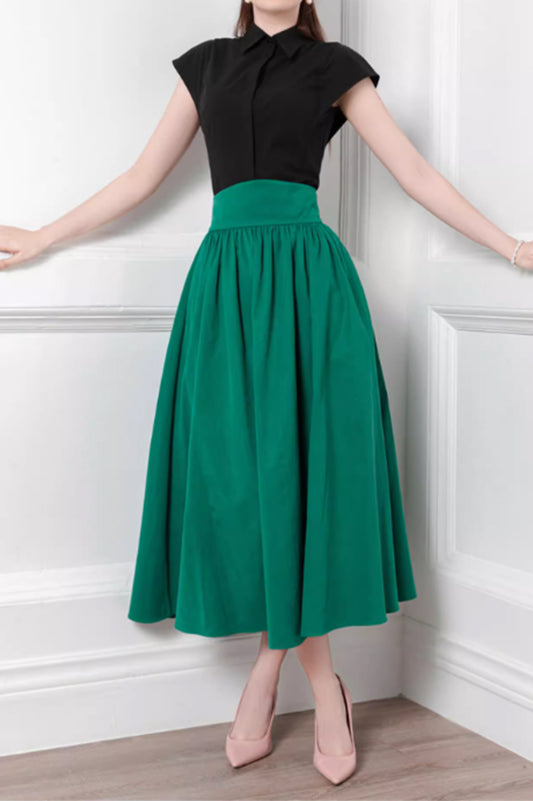 High waist a line womens skirt 4868