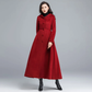 Red coat, Long Wool coat, Wool coat women 2483