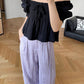 Women's summer wide leg casual pants 4379