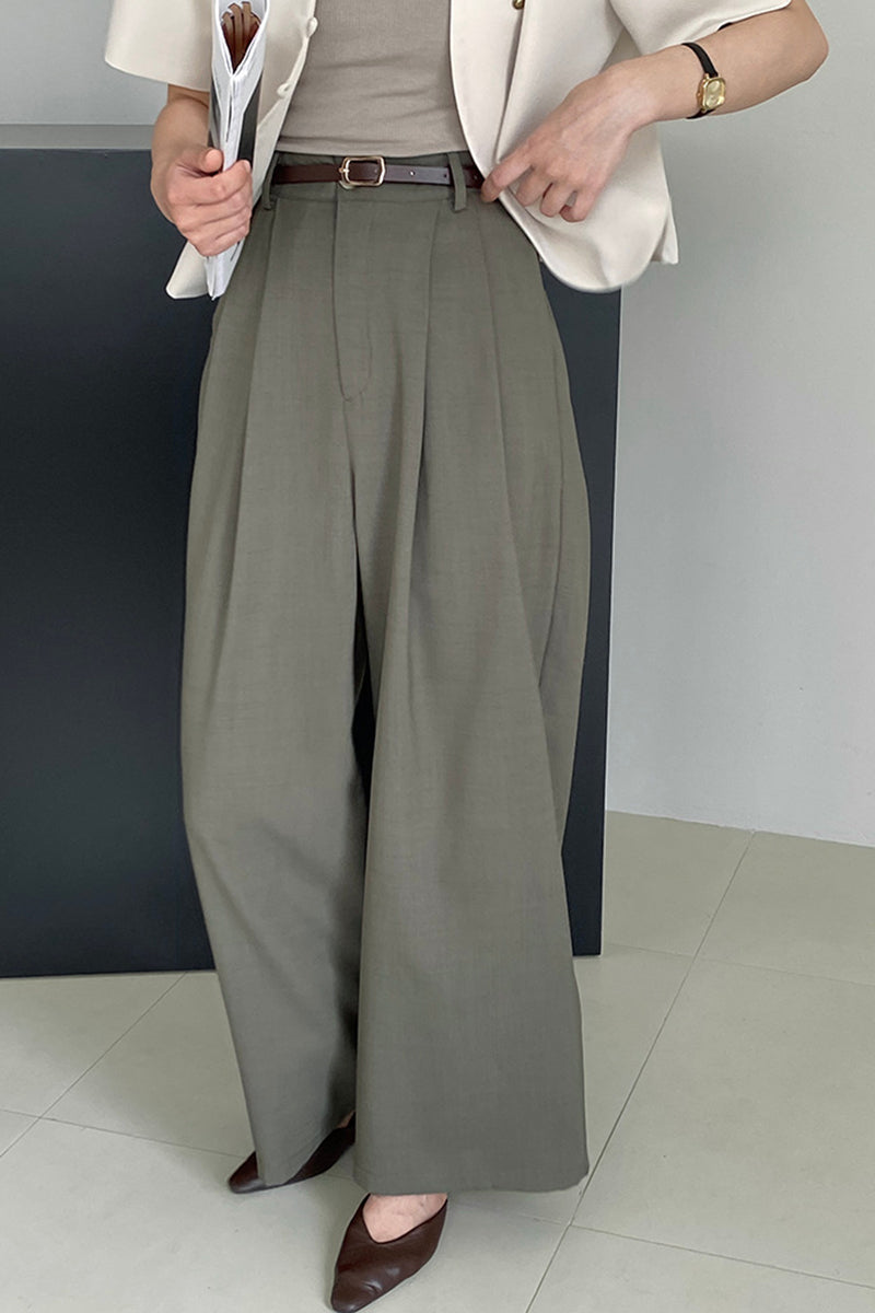 Women's wide leg suit pants 4387