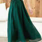 Summer maxi linen skirt with drawstring waist 4370