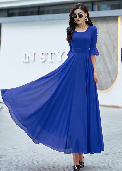 Women's Chiffon Dress, A Line Summer Chiffon Dress 2638