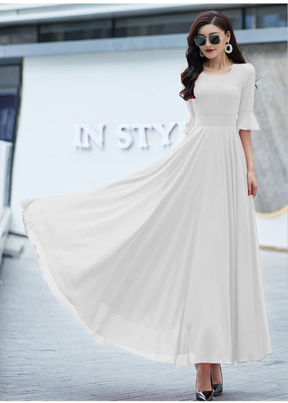 Women's Chiffon Dress, A Line Summer Chiffon Dress 2638