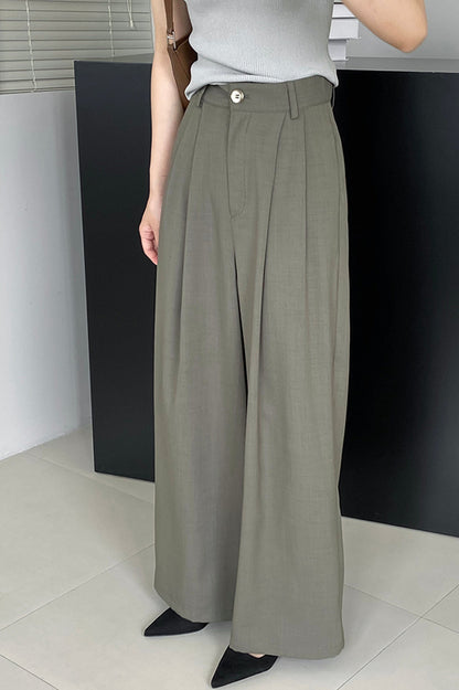 Women's wide leg suit pants 4387