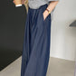 Loose fitting high waisted straight leg pants 4399