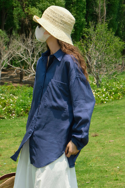 Loose casual long sleeved shirt 4383
