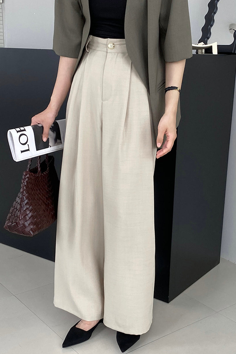 Women's wide leg suit pants 4387