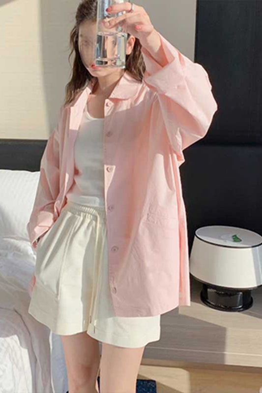 Medium length loose fitting shirt 4372