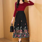 Midi black Embroidered Wool Skirt 4776