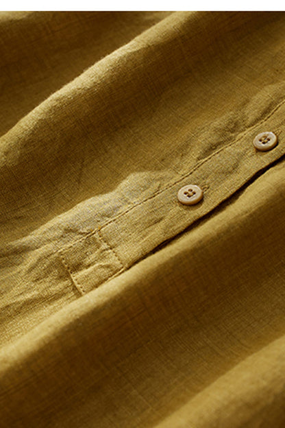 summer loose fitting linen tops 4322
