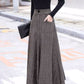 Vintage plaid winter wool skirt for women 4648