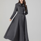 Gray Long Wool Coat, Warm Winter Wool Coat 4516