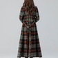 Plaid Wool Coat, Winter coat women 4785
